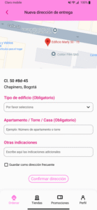 Address entry screen 3