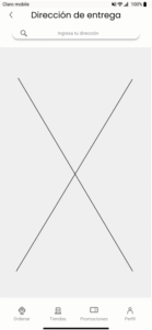 Address entry screen